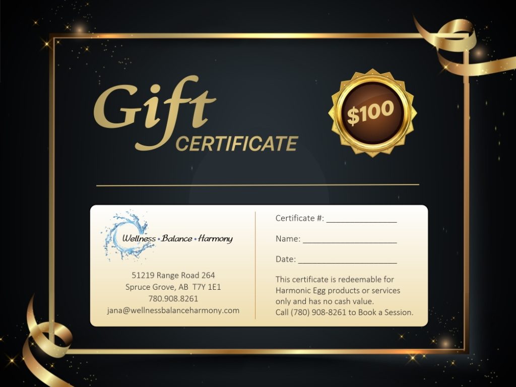 Harmonic Egg Session Gift Certificate