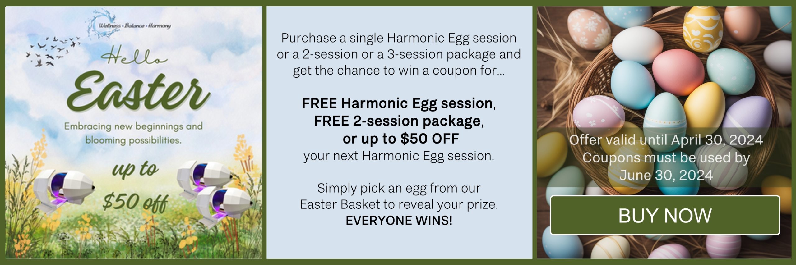 Harmonic Egg Easter Spring Give-Away by Wellness Balance Harmony